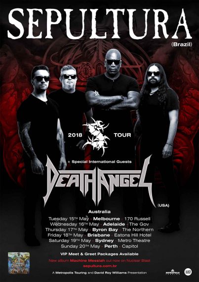 Tempest Rising support SEPULTURA and DEATH ANGEL - Capitol Perth